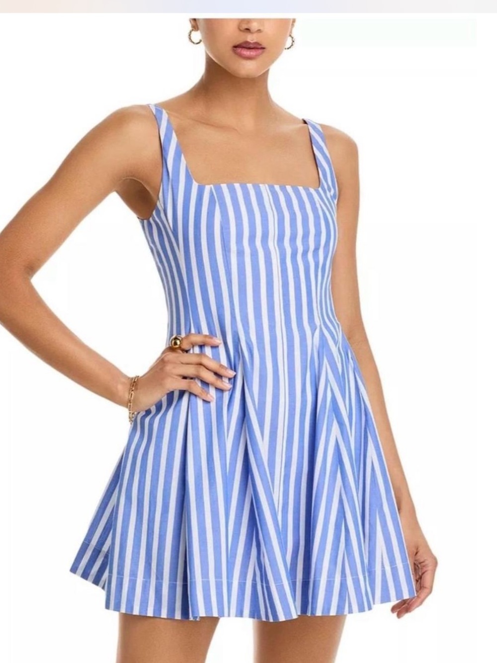 Generation Love Blue and White Striped Mini Dress
